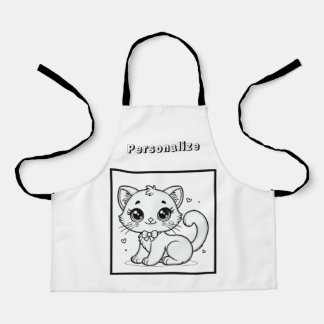 Delantal Color Cute Kitty Personalizado