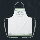 Delantal Color de agua de Shabbos personalizado del guión m<br><div class="desc">Un aspecto limpio y simple, este minimalista delantal de Shabbos, personalizado con tu nombre en escritura, tiene una elegancia subestimada. Tu cocción/cocción es una obra de arte, este diseño tiene espacio para firmar tu nombre con un florido! ¿Consultas? Envíenos un mensaje o correo electrónico: BestDressedBread@gmail.com Coordenadas con nuestro Minimalista nombre...</div>
