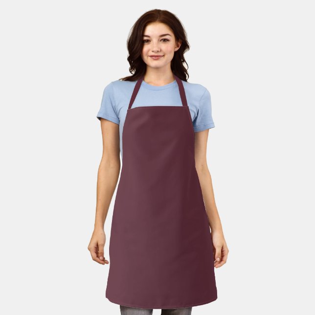 Delantal Color de tendencia - Apron de vino rojo oscuro (Gastado)