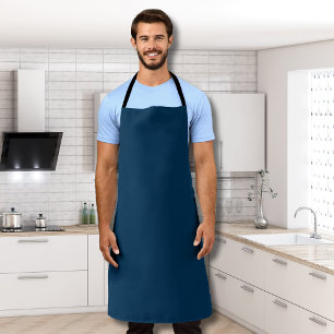 Delantal Color sólido azul prusiano Clásica Elegante