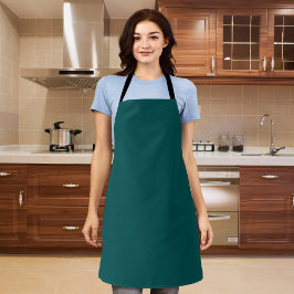 Delantal Color sólido Verde azulado oscuro