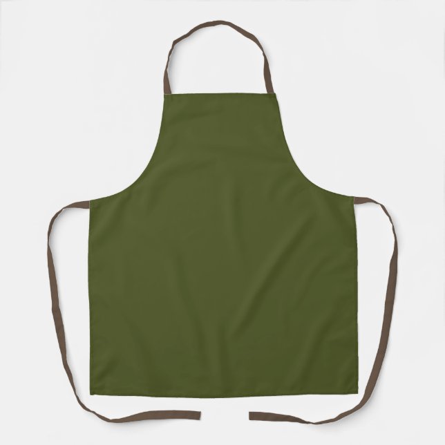 Delantal Color verde del ejército sólido profesional minima (Anverso)