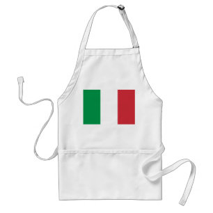 Delantal Colores de la bandera italiana verde blanco y rojo