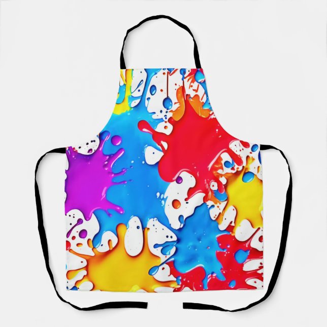 Delantal Colores de neón vibrantes (Anverso)