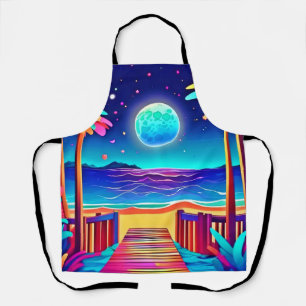 Delantal Colores de playa iluminados por luna