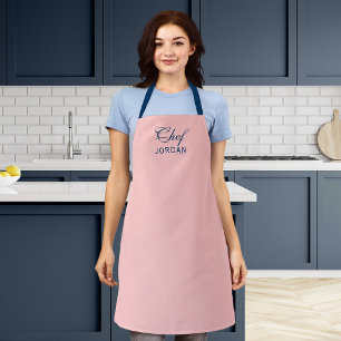 Delantal Colores Editables Personalizados Chef de escritura