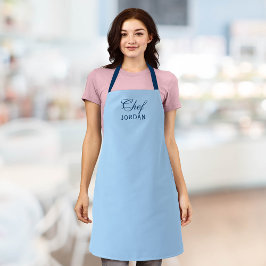 Delantal Colores Editables Personalizados Chef Elegante Scr