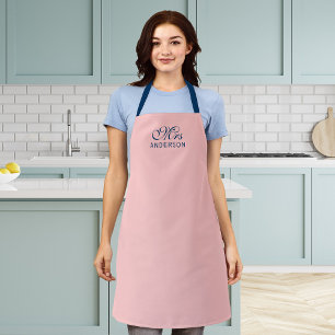 Delantal Colores Editables Personalizados Elegante Guión Sr