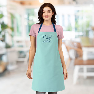 Delantal Colores editables personalizados Fuente elegante p