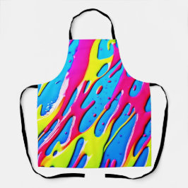 Delantal Colores fluidos: Obra maestra de resumen de goteo
