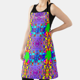 Delantal Colores vibrantes y atrevidos Arte abstracto Efect