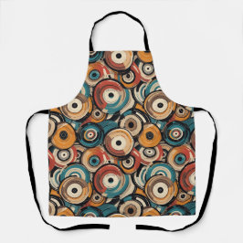 Delantal Colorful Abstract Records Apron