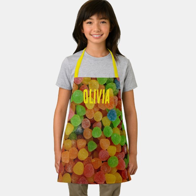 Delantal Colorful Gumdrops Candy Personalised (in situ)