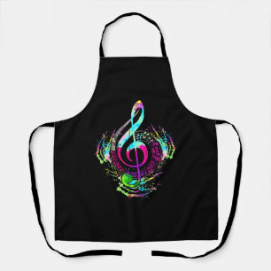 Delantal Colorful Musical Notes Music Aovers Valentines