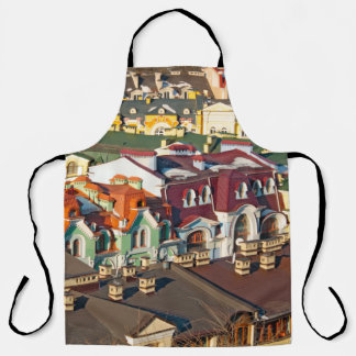 Delantal Colorful roofs in winter in Kiev, Ukrainevariegate