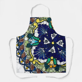 Delantal colorful talavera pottery mexican blue photo art 