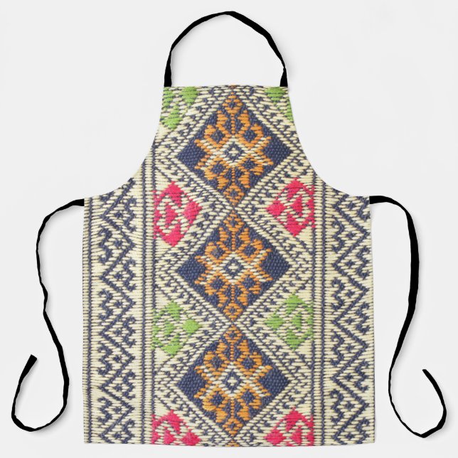 Delantal Colorful Thailand style rug surface close up vinta (Anverso)