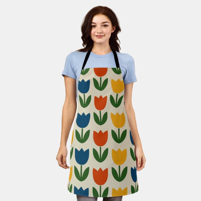 Delantal Colorful Tulip Pattern (Gastado)