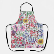 Colorida acuarela Floral botánica Boho Garden