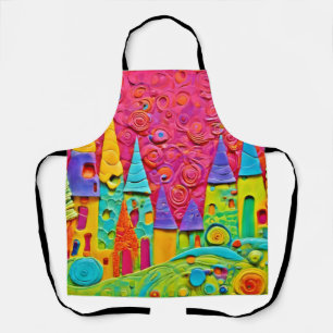 Delantal Colorida creación innovadora de arcilla