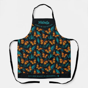 Delantal Colorida mariposa monarca personalizada