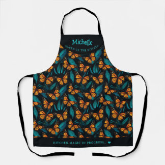 Delantal Colorida mariposa monarca personalizada