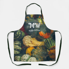 Delantal Coloridas calabazas y calabazas otoñales