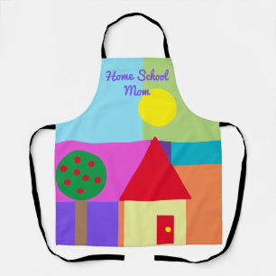 Delantal Coloridas formas Escuela Hogar Mamá Apron