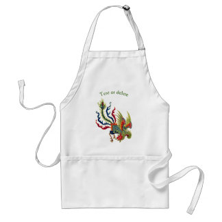 Delantal Colorido arte chino de gallo personalizado