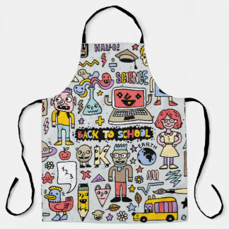 Delantal Colorido conjunto de cosechas de Doodle School