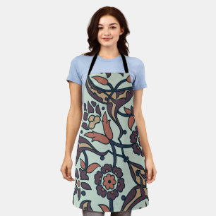Delantal Colorido Floral Y Glamour A La Vez De La Moda