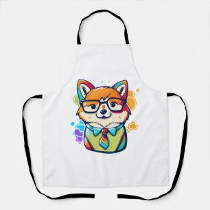 Delantal Colorido Kawaii Shiba Inu Hipster 2