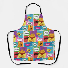Delantal Colorido libro de historietas nombre personalizado