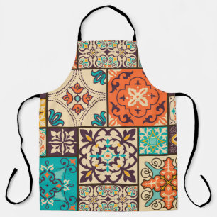 Delantal Colorido mosaico islámico: mosaico vintage.