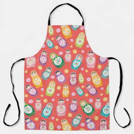 Delantal Colorido muñeco ruso Apron