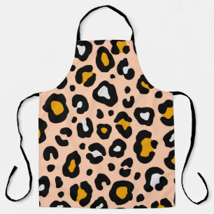 Delantal Colorido patrón de leopardo sin costuras. Moda ele