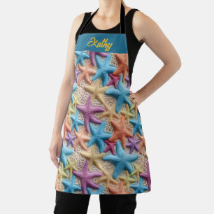 Delantal Colorido Starfish Sandy Shore Por Todo El Apron Im