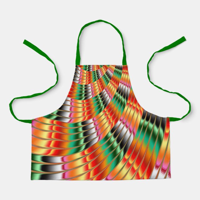 Delantal Colorido Swirl Fractal (Anverso)