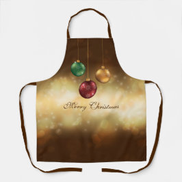 Delantal Coloridos Navidades Baubles En Bokeh Amarillo