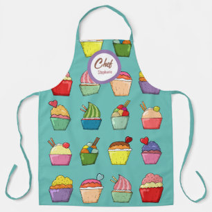 Delantal Coloridos postres caprichosos Apron editable