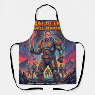 Delantal Comandante de BBQ Galáctico Definitivo de Ciencia 