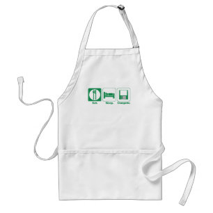 Delantal come dormir computadora (verde)