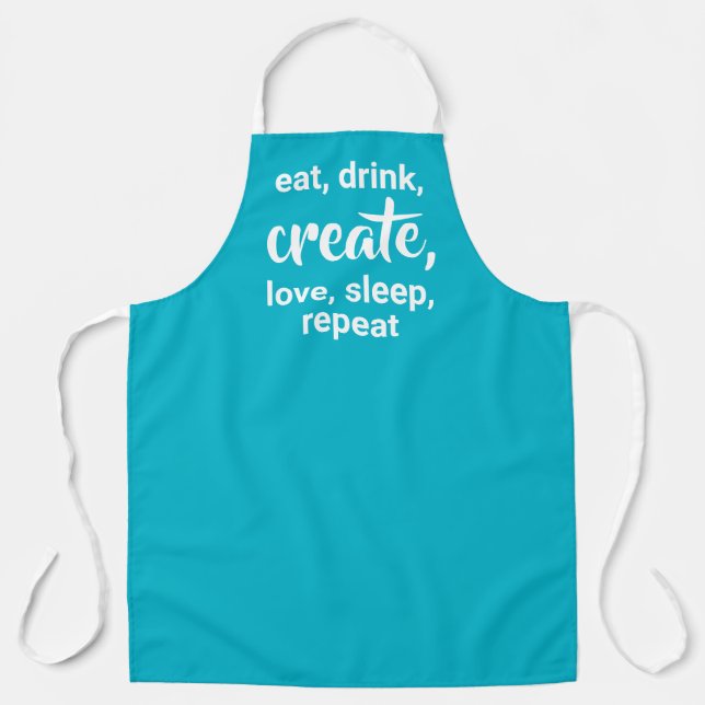 Delantal Comer, beber, crear, amar, dormir, repetir el auri (Anverso)
