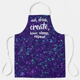 Delantal Comer, beber, crear, amar, dormir, repetir el auri