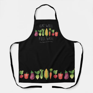 Delantal Comer Bien Sentirse Bien Verduras Orgánicas Acuare