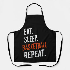 Delantal Comer Dormir Baloncesto Repetir Retro Vintage