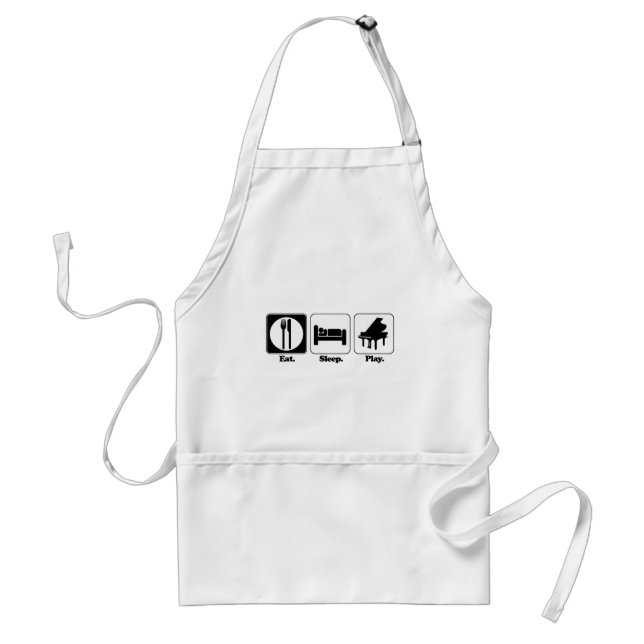 Delantal comer dormir tocar piano (Frente)