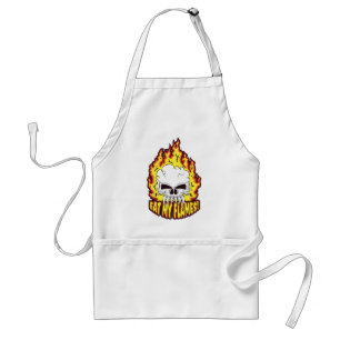 Delantal Comer mi cráneo de llamas