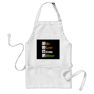 Delantal Comer Sleep Anime Repetir Idea de Regalo Cosplayer