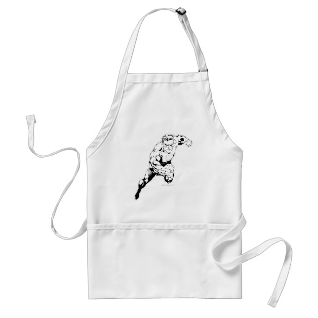 Delantal Comic Style - Swift Jump, Black and White (Frente)